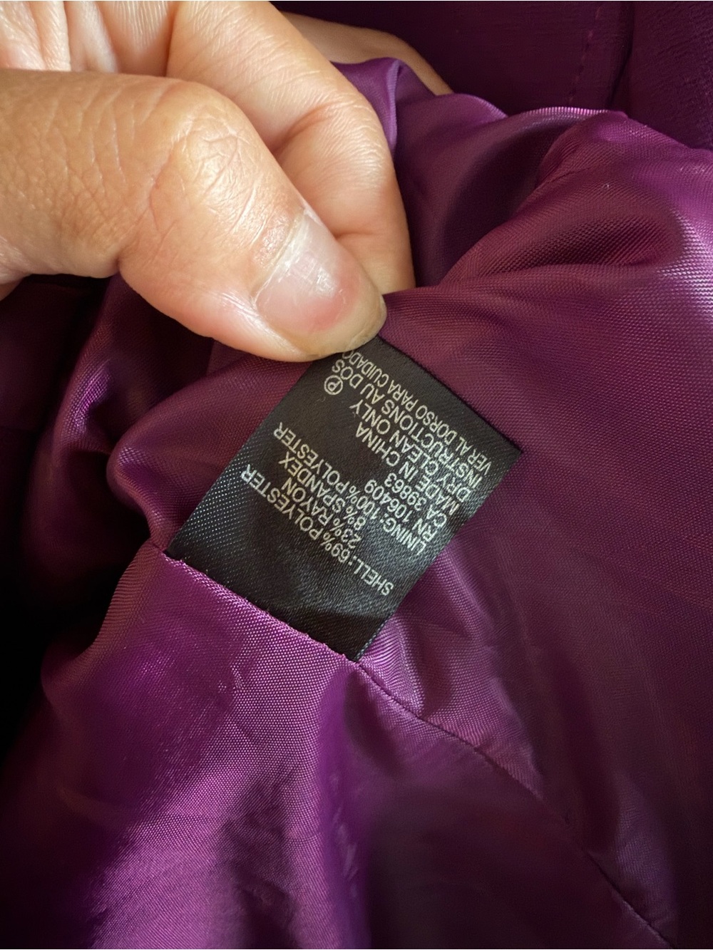 Tahari Arthur S. Levine Purple Cropped Career Blazer Size 4 - Picture 4 of 6